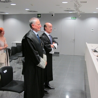 Los magistrados de la Audiencia Nacional Andreu Enfedaque Marco (en primer término) y José Eduardo Martínez Mediavilla 